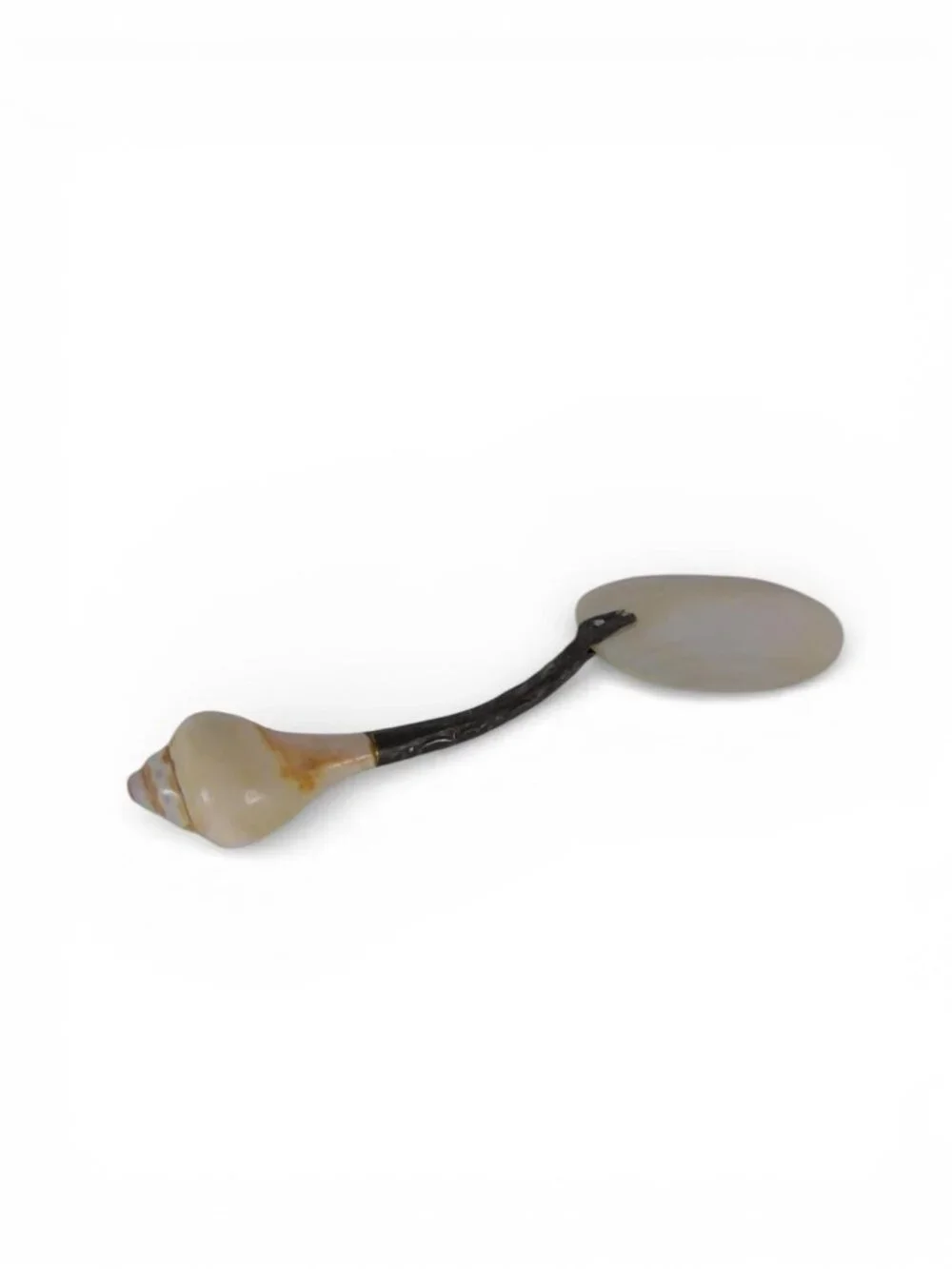 Vintage Mother of Pearl Caviar Spoon Shell Handle Silverplate Serving Utensil